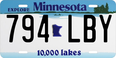MN license plate 794LBY