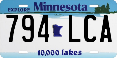 MN license plate 794LCA