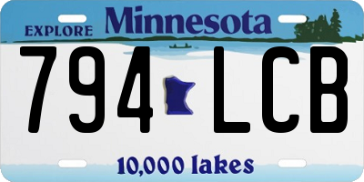 MN license plate 794LCB