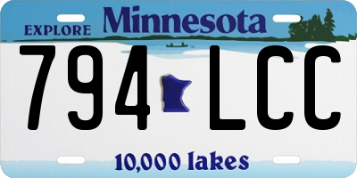 MN license plate 794LCC