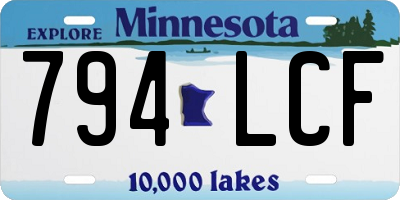 MN license plate 794LCF