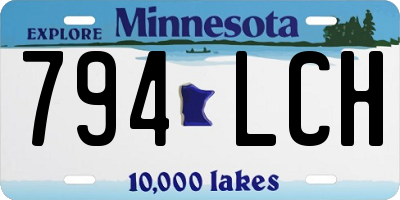 MN license plate 794LCH