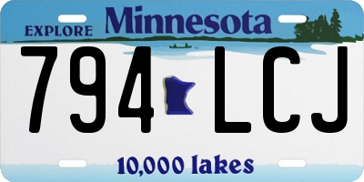 MN license plate 794LCJ