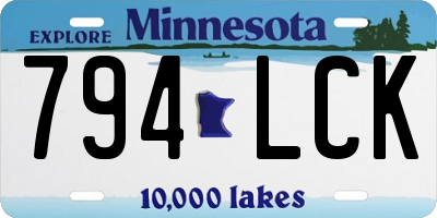 MN license plate 794LCK