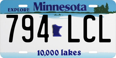MN license plate 794LCL