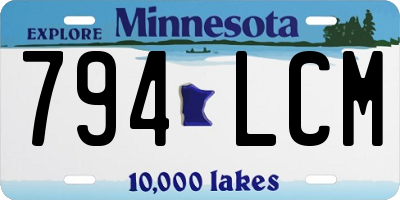 MN license plate 794LCM