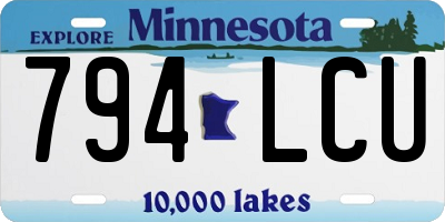 MN license plate 794LCU