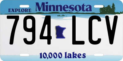 MN license plate 794LCV
