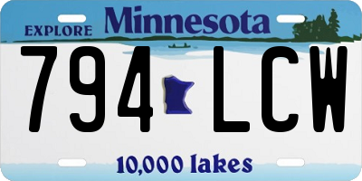 MN license plate 794LCW