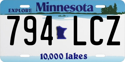 MN license plate 794LCZ