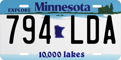 MN license plate 794LDA