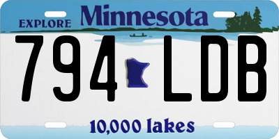 MN license plate 794LDB