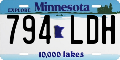 MN license plate 794LDH