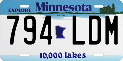 MN license plate 794LDM