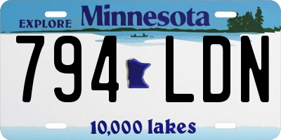 MN license plate 794LDN