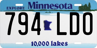 MN license plate 794LDO