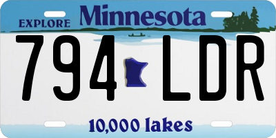 MN license plate 794LDR