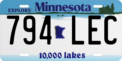 MN license plate 794LEC