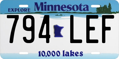 MN license plate 794LEF