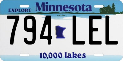 MN license plate 794LEL