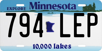 MN license plate 794LEP