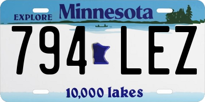 MN license plate 794LEZ
