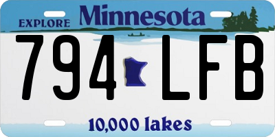 MN license plate 794LFB