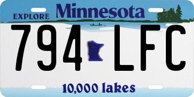 MN license plate 794LFC