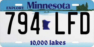 MN license plate 794LFD