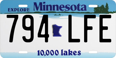 MN license plate 794LFE