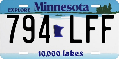 MN license plate 794LFF
