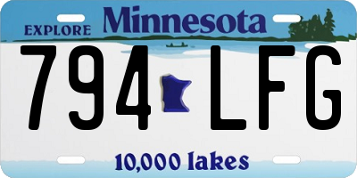 MN license plate 794LFG