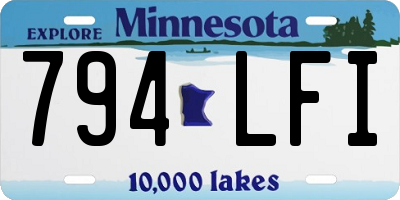 MN license plate 794LFI