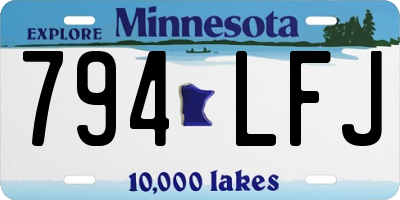 MN license plate 794LFJ