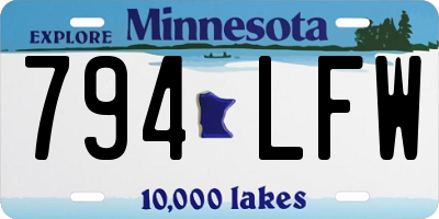 MN license plate 794LFW