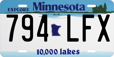 MN license plate 794LFX