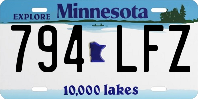 MN license plate 794LFZ