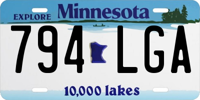 MN license plate 794LGA