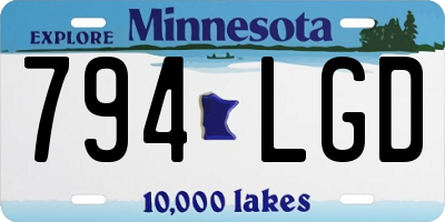 MN license plate 794LGD
