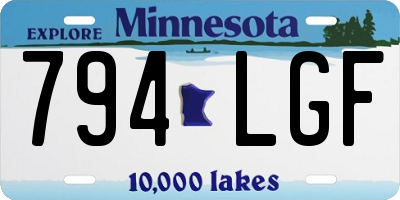 MN license plate 794LGF