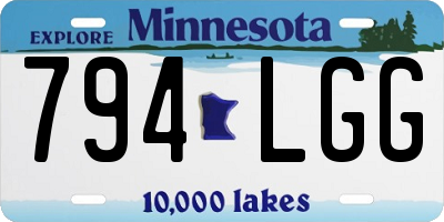 MN license plate 794LGG