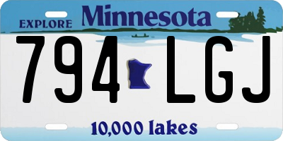 MN license plate 794LGJ