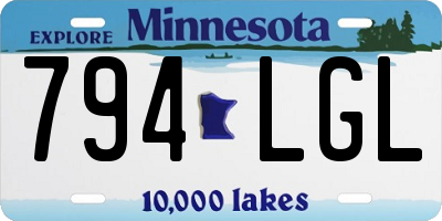 MN license plate 794LGL