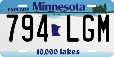 MN license plate 794LGM