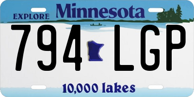 MN license plate 794LGP