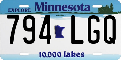MN license plate 794LGQ