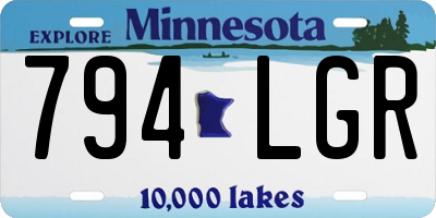 MN license plate 794LGR