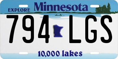 MN license plate 794LGS