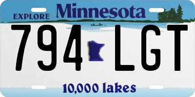 MN license plate 794LGT