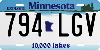 MN license plate 794LGV